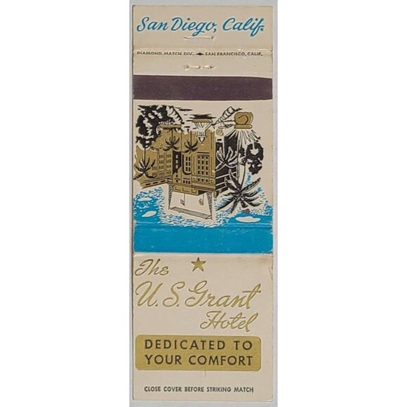 Diamond Match Other - Vintage Matchbook Cover US Grant Hotel San Diego CA California